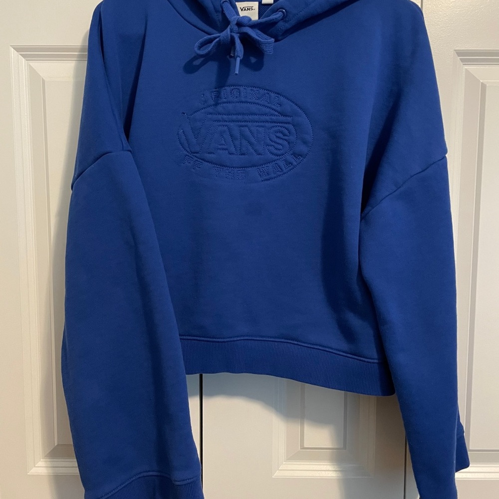 Vans crop top sweatshirt blue Med.